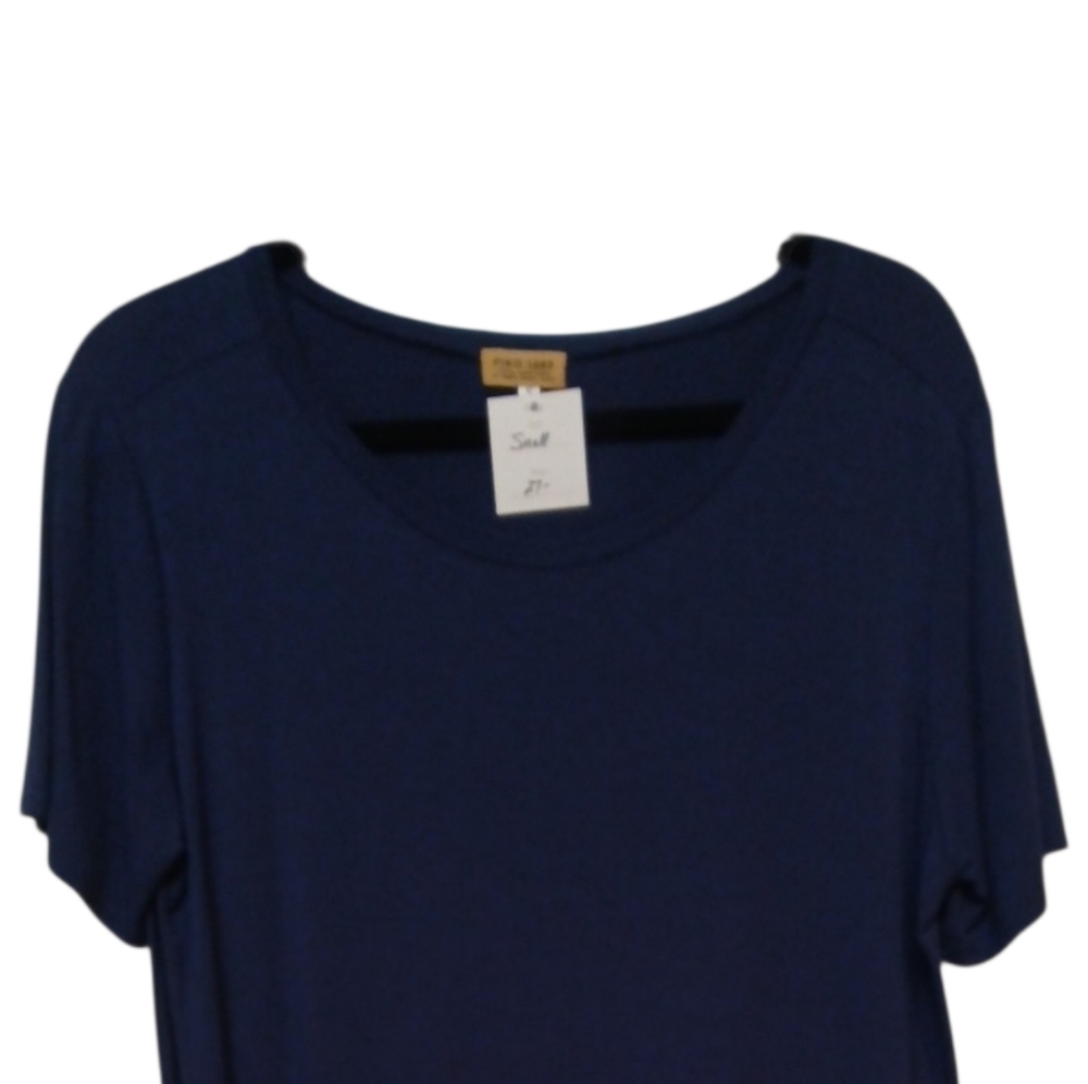 The Queen Bee -NWT,Navy Blue Mini Dress/Beach Coverup, Scoop Neck, Short Sleeves - Picture 7 of 12